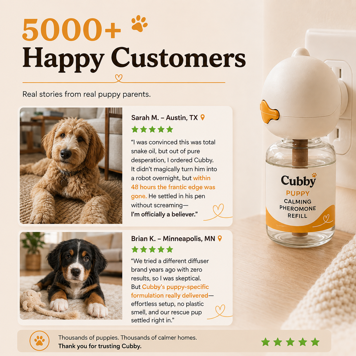 Cubby Puppy Calming Diffuser
